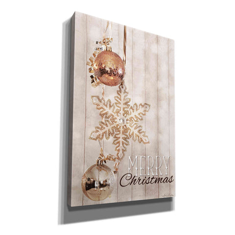 Image of 'Gold Sparkle Merry Christmas' by Lori Deiter, Canvas Wall Art