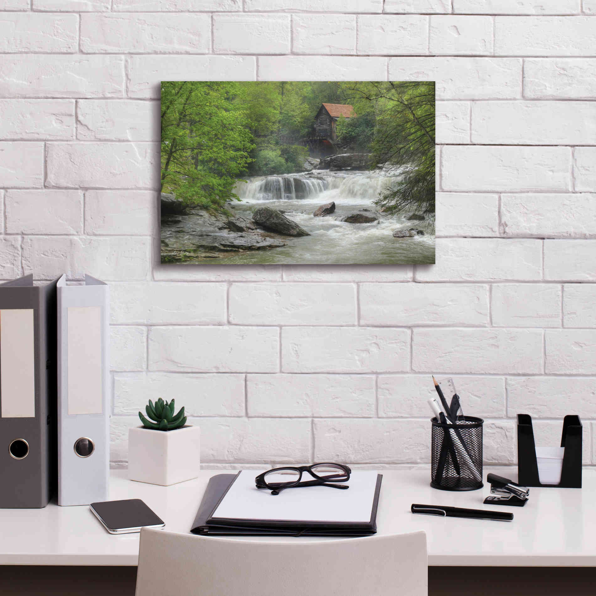 'Glade Creek Grist Mill' by Lori Deiter, Canvas Wall Art,18 x 12
