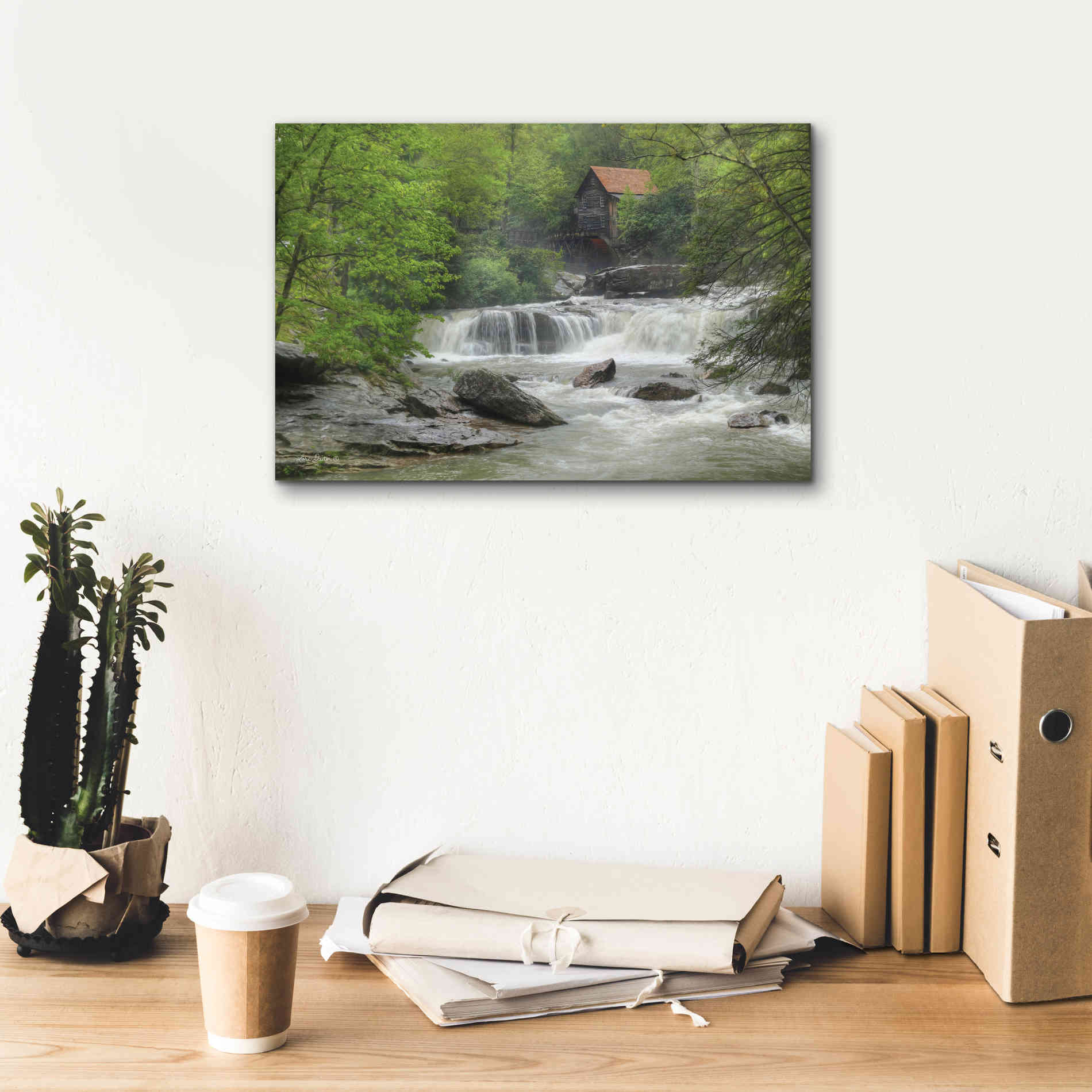 'Glade Creek Grist Mill' by Lori Deiter, Canvas Wall Art,18 x 12