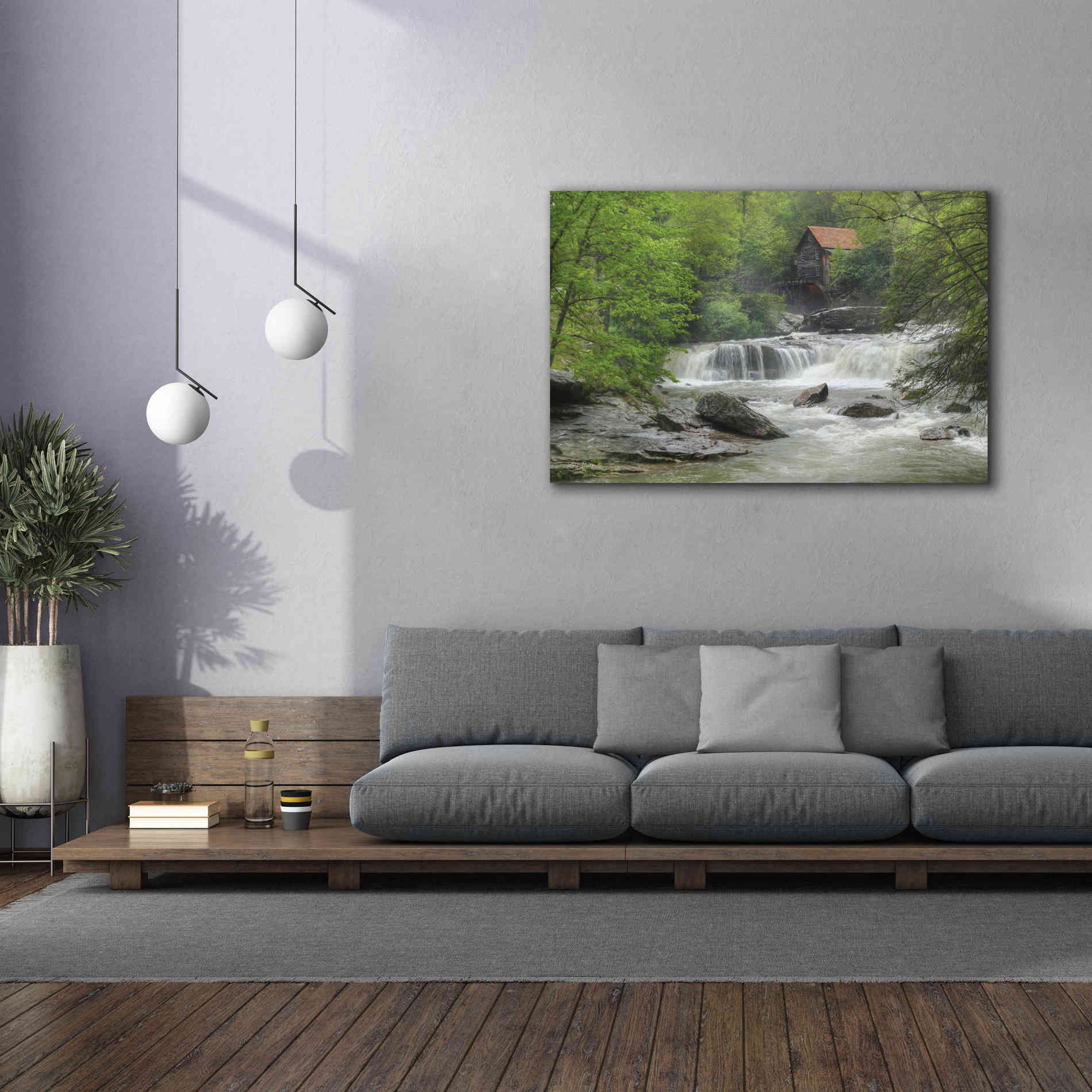 'Glade Creek Grist Mill' by Lori Deiter, Canvas Wall Art,60 x 40