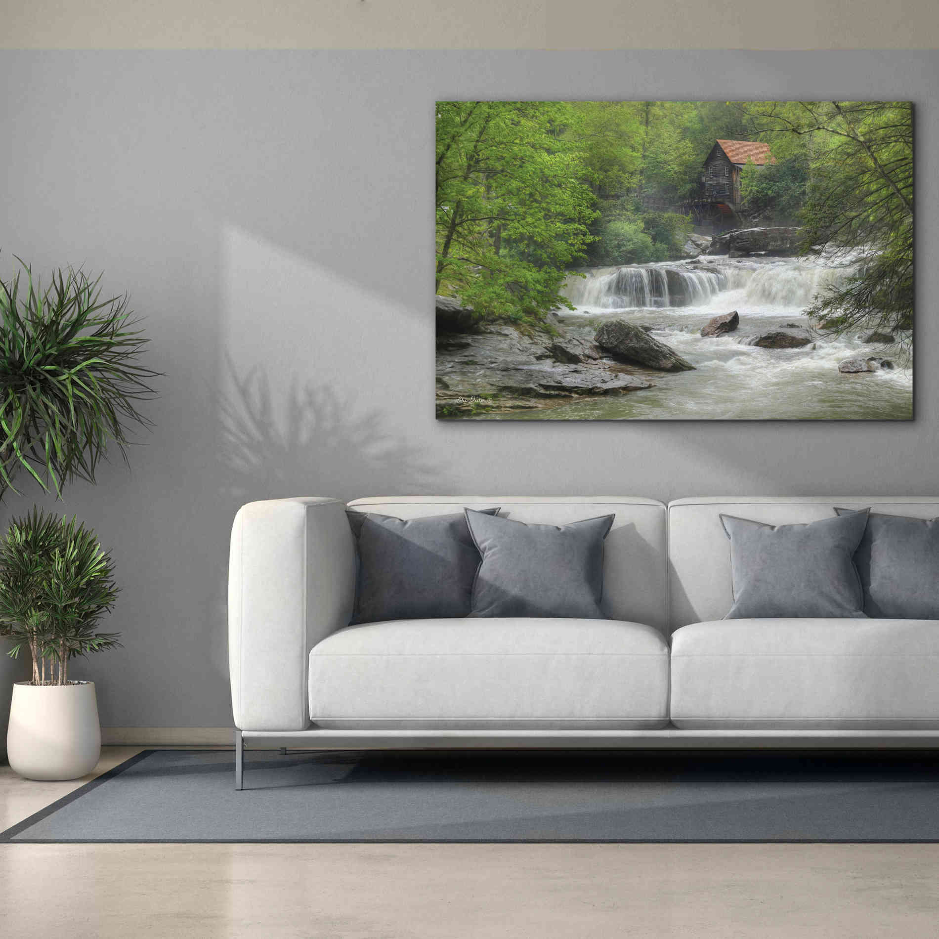 'Glade Creek Grist Mill' by Lori Deiter, Canvas Wall Art,60 x 40