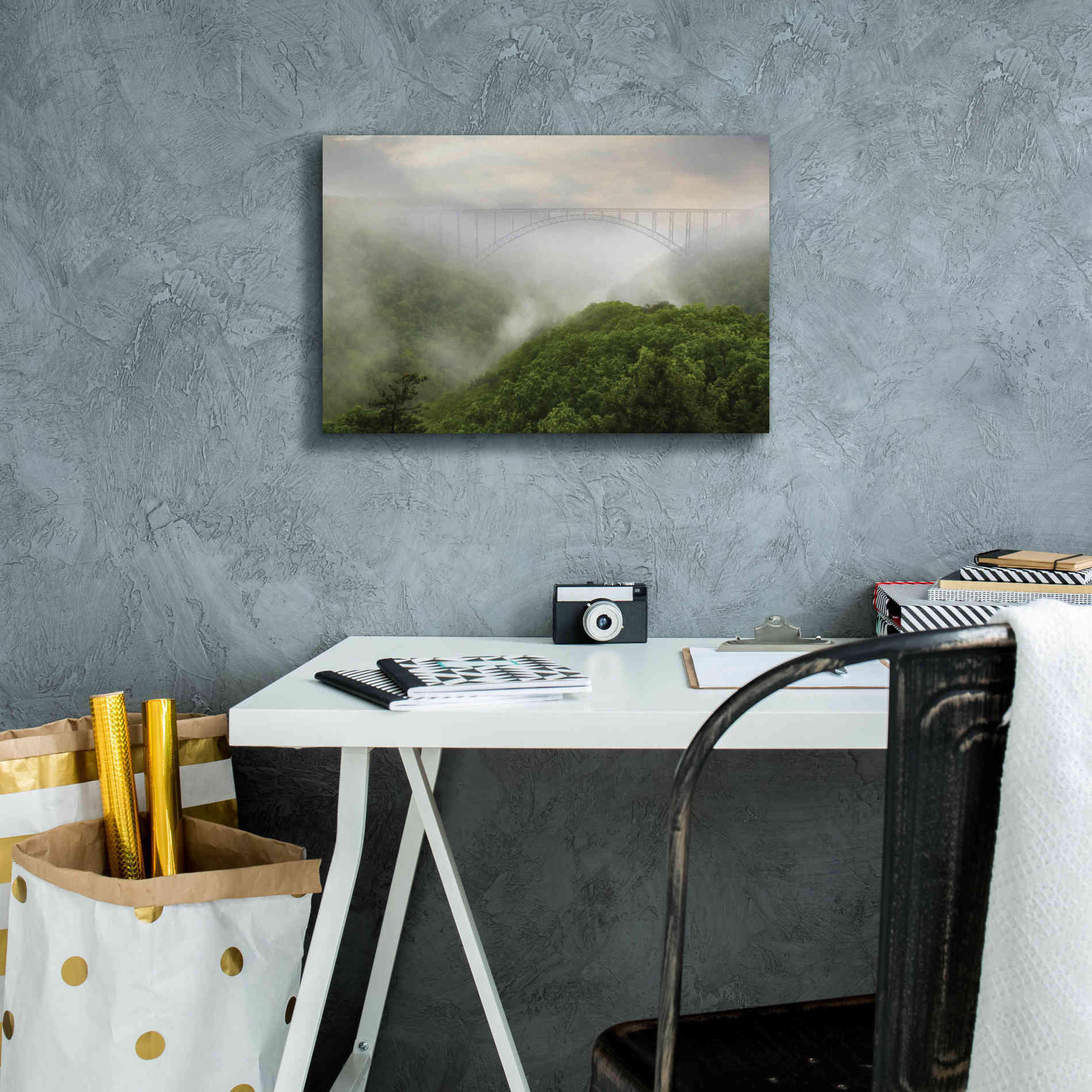 'New River Gorge Bridge' by Lori Deiter, Canvas Wall Art,18 x 12