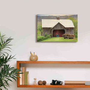 'Old Hay' by Lori Deiter, Canvas Wall Art,18 x 12