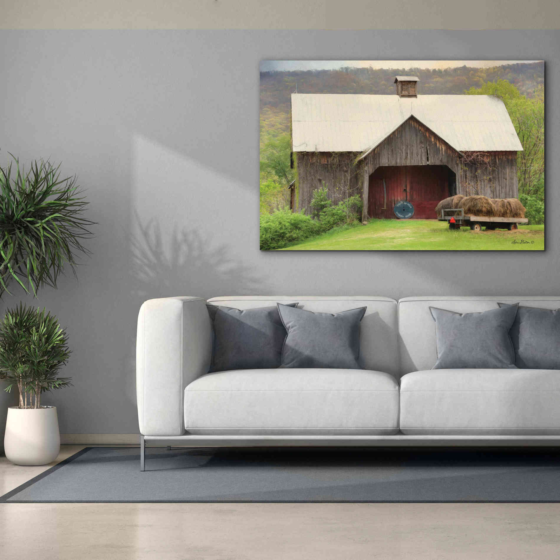 'Old Hay' by Lori Deiter, Canvas Wall Art,60 x 40