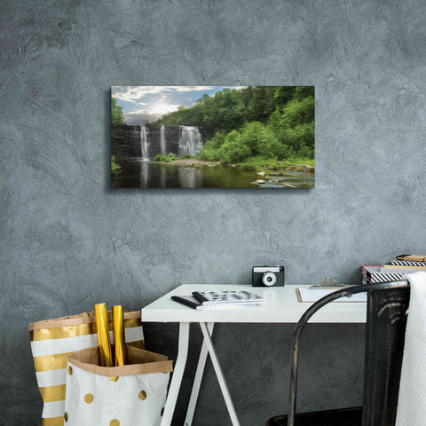 Image of 'Salmon River Falls' by Lori Deiter, Canvas Wall Art,24 x 12