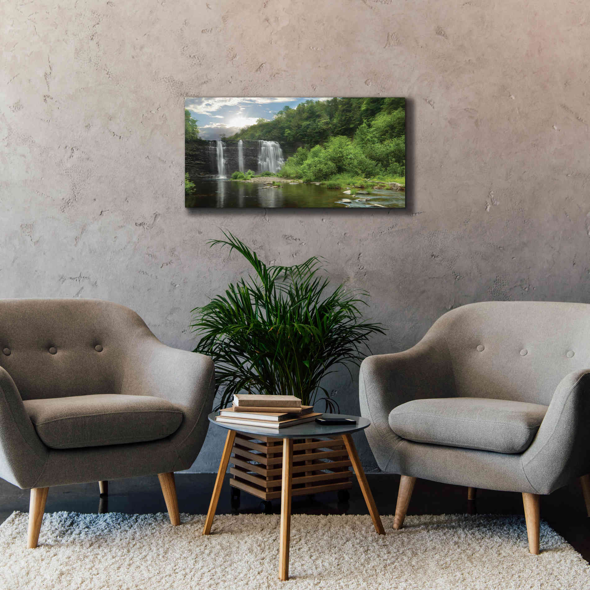 'Salmon River Falls' by Lori Deiter, Canvas Wall Art,40 x 20