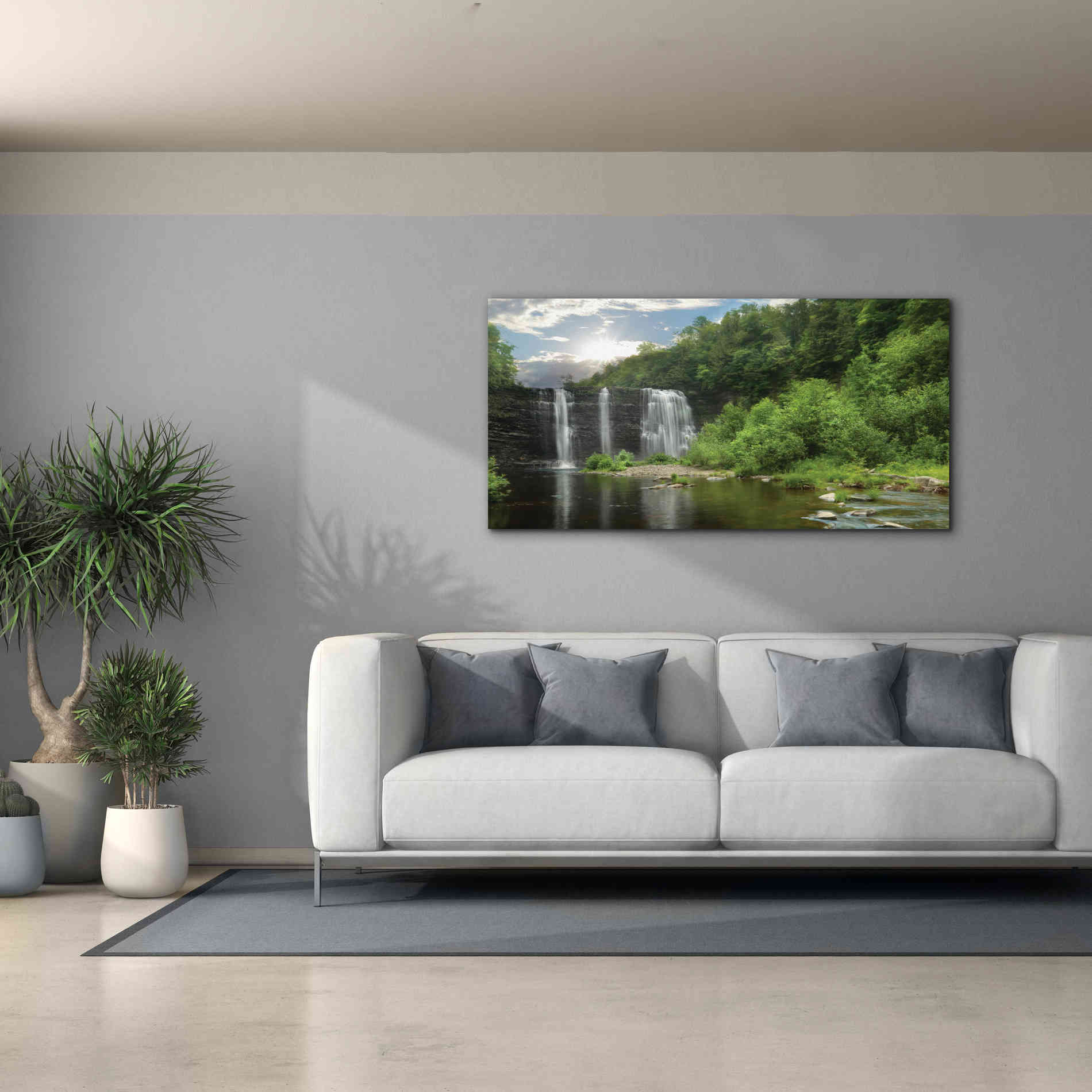 'Salmon River Falls' by Lori Deiter, Canvas Wall Art,60 x 30