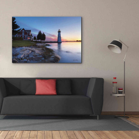 Image of 'Dusk at Rock Island' by Lori Deiter, Canvas Wall Art,60 x 40