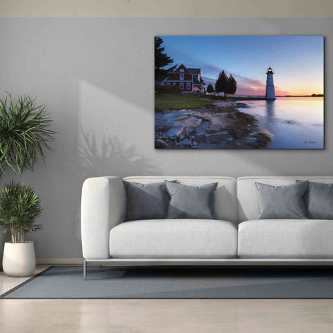 Image of 'Dusk at Rock Island' by Lori Deiter, Canvas Wall Art,60 x 40
