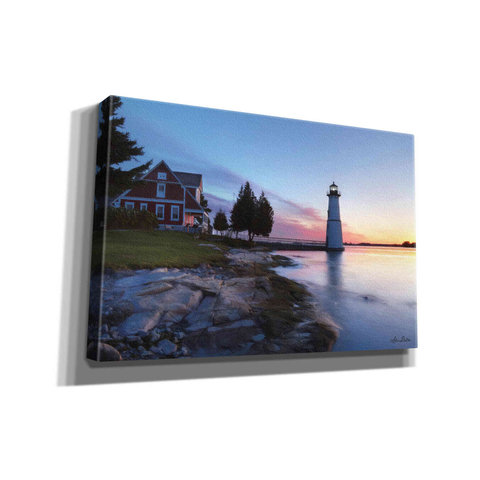 'Dusk at Rock Island' by Lori Deiter, Canvas Wall Art