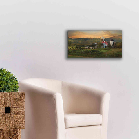 Image of 'New York Country Sunset' by Lori Deiter, Canvas Wall Art,24 x 12
