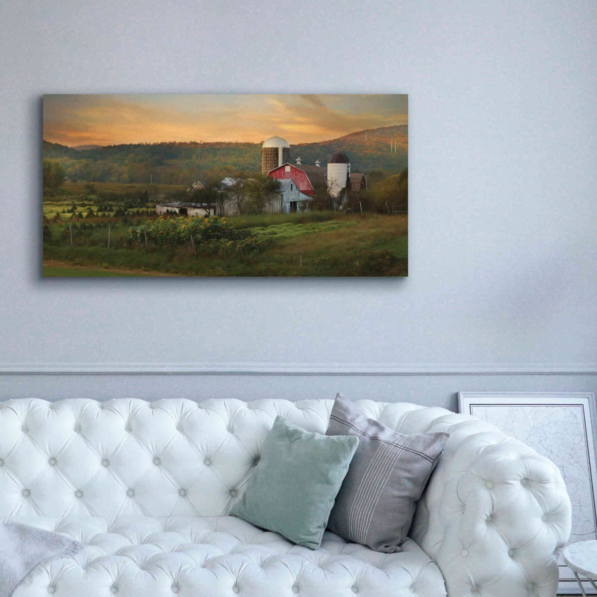 'New York Country Sunset' by Lori Deiter, Canvas Wall Art,60 x 30