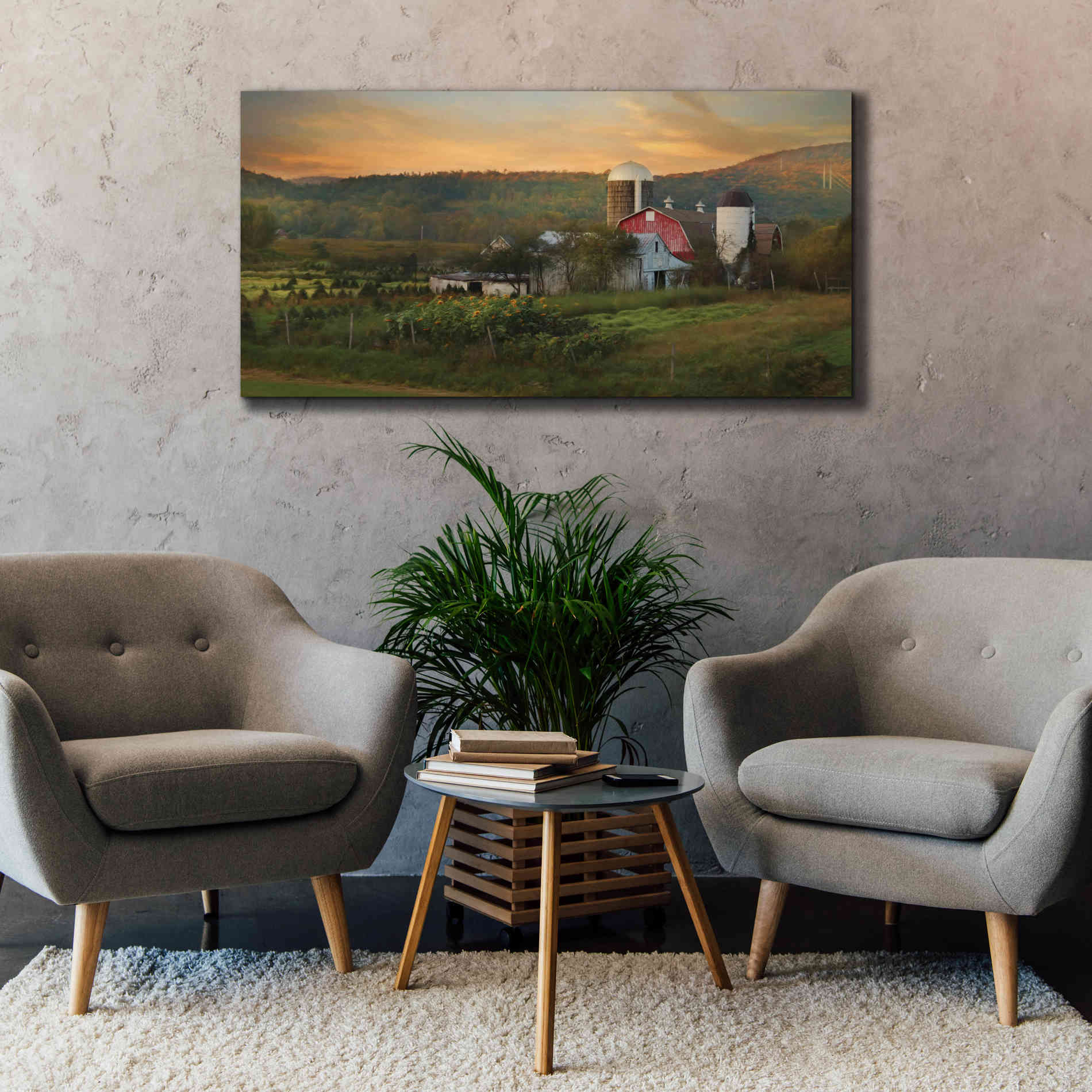 'New York Country Sunset' by Lori Deiter, Canvas Wall Art,60 x 30