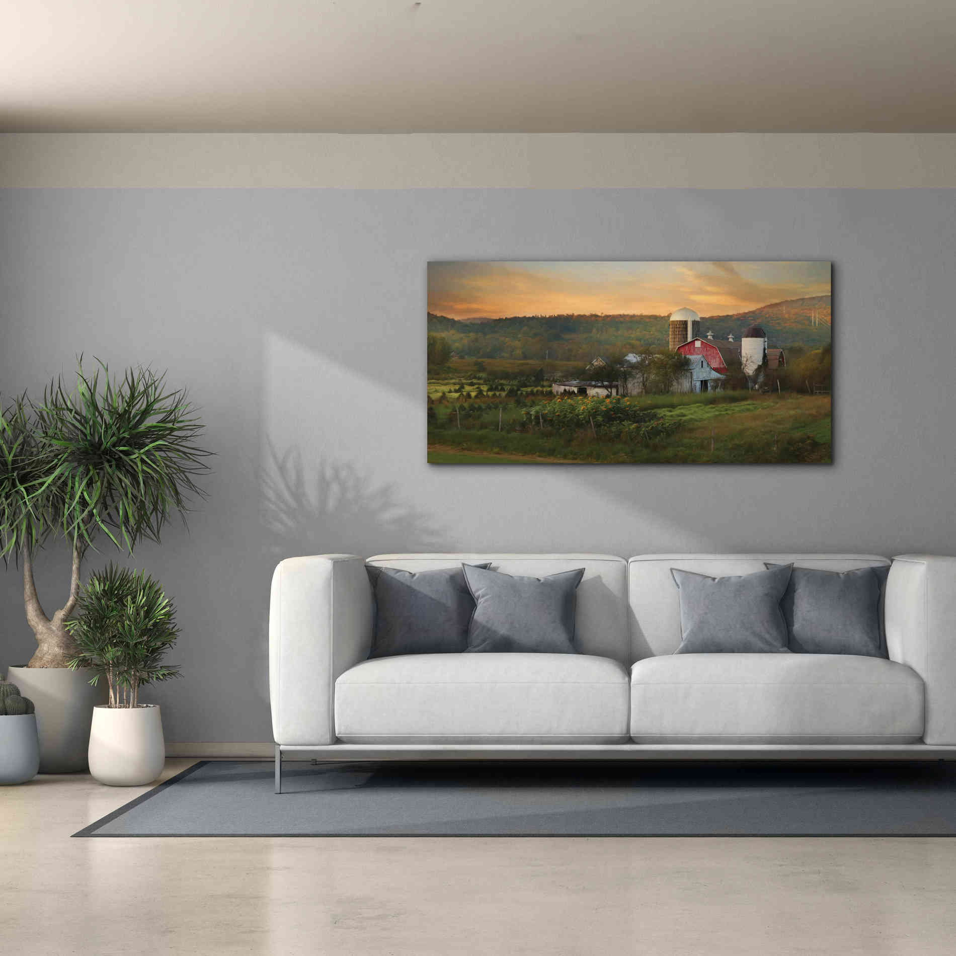 'New York Country Sunset' by Lori Deiter, Canvas Wall Art,60 x 30