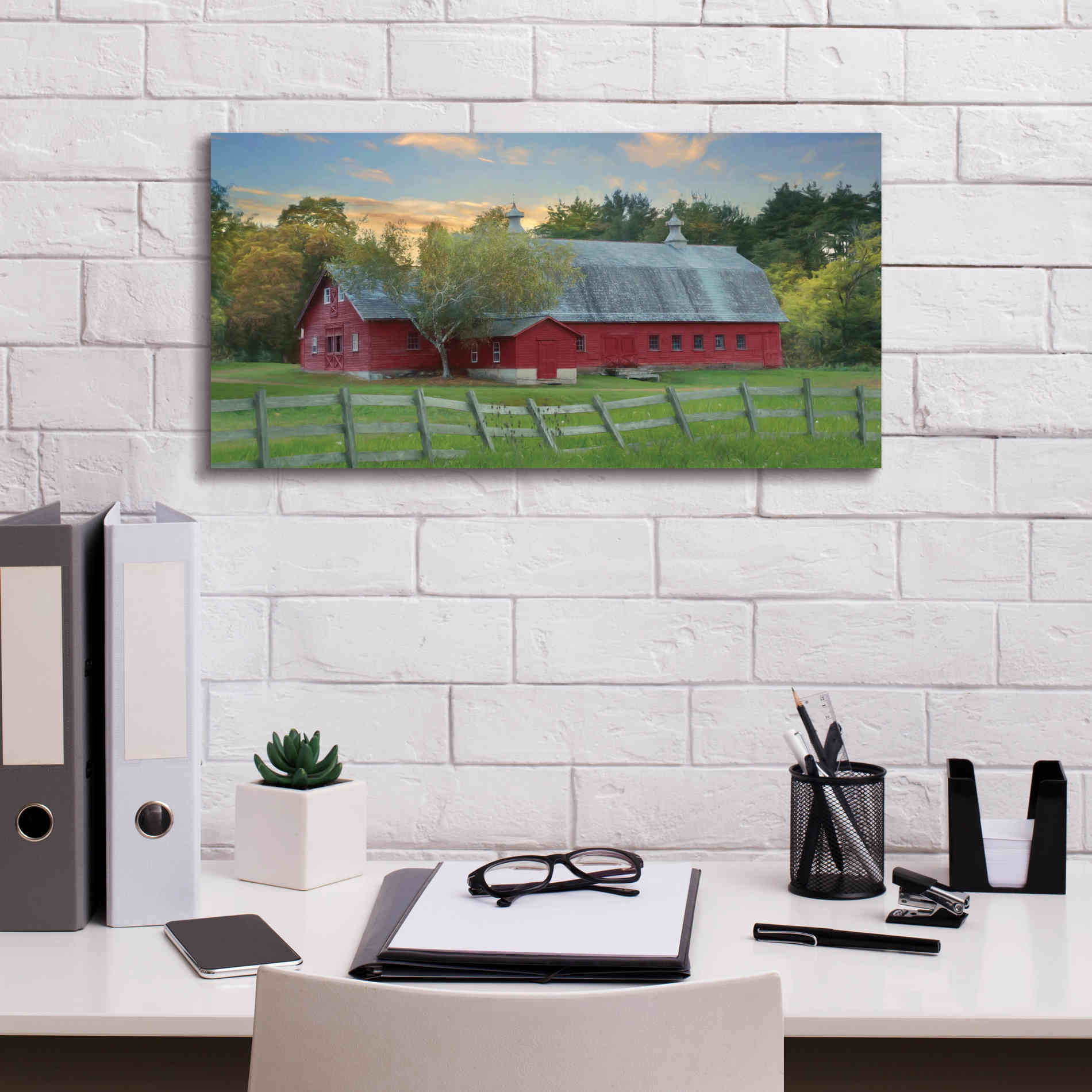 'Fenced In' by Lori Deiter, Canvas Wall Art,24 x 12