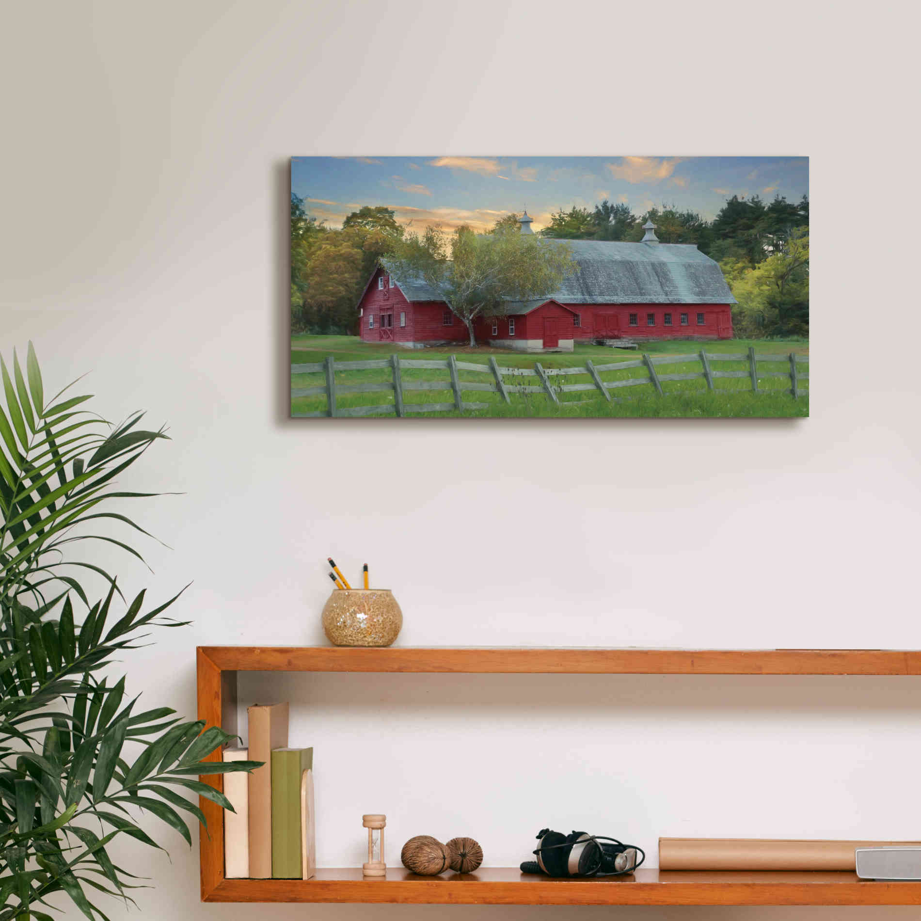'Fenced In' by Lori Deiter, Canvas Wall Art,24 x 12