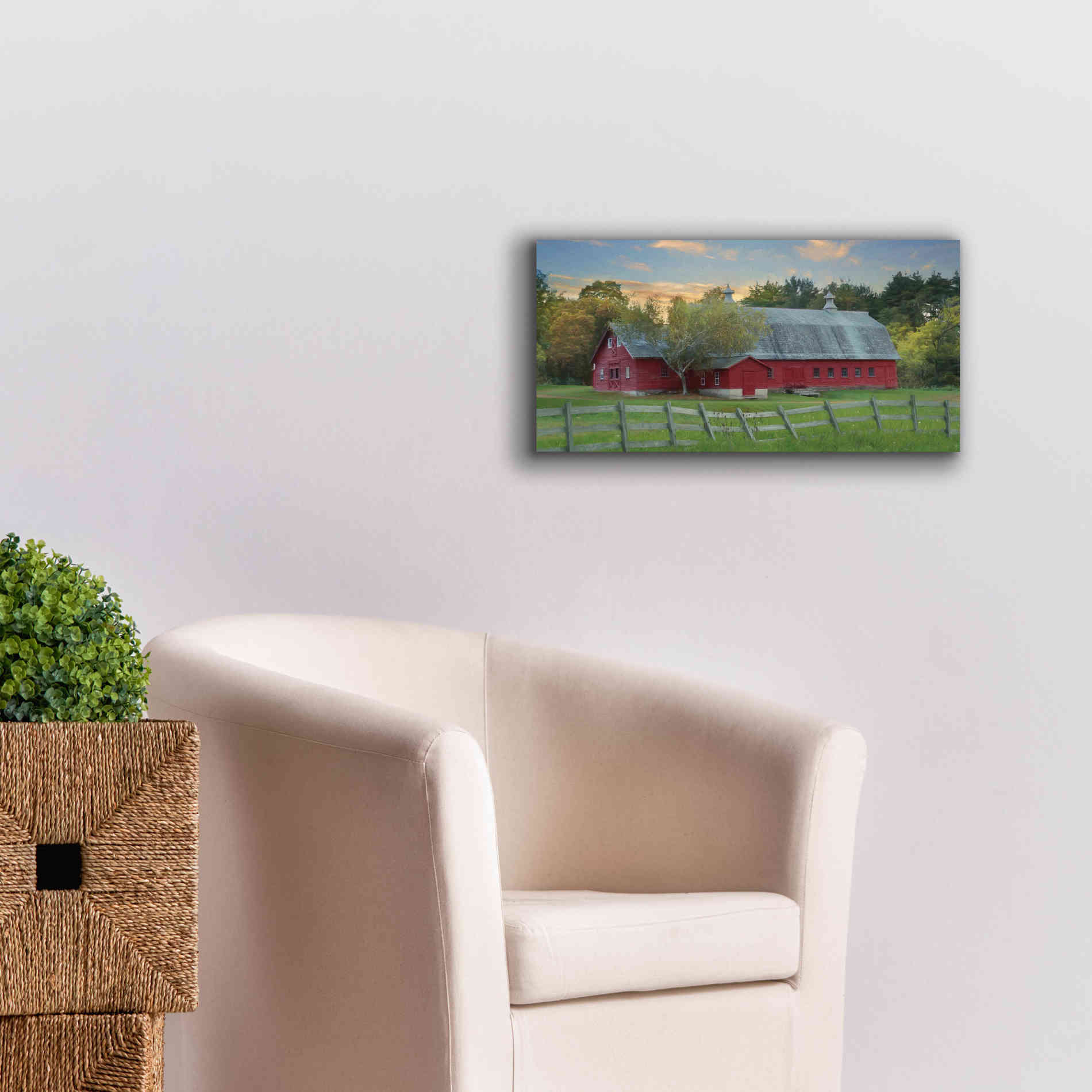 'Fenced In' by Lori Deiter, Canvas Wall Art,24 x 12