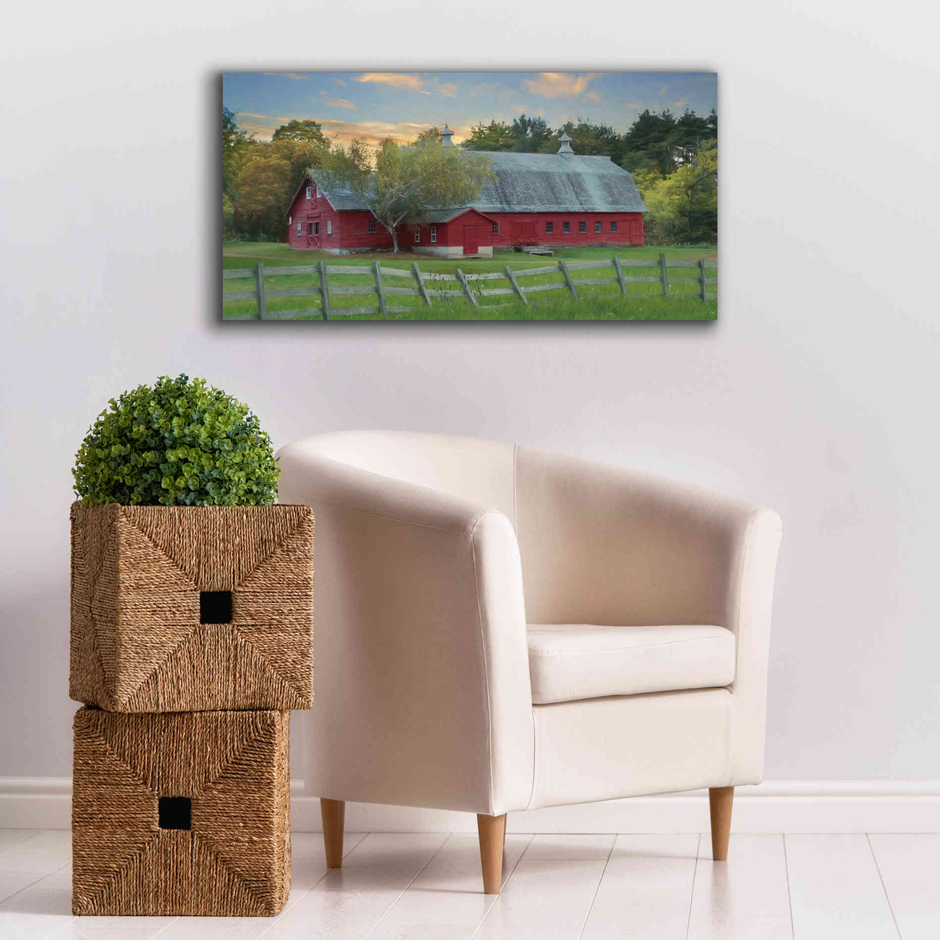 'Fenced In' by Lori Deiter, Canvas Wall Art,40 x 20