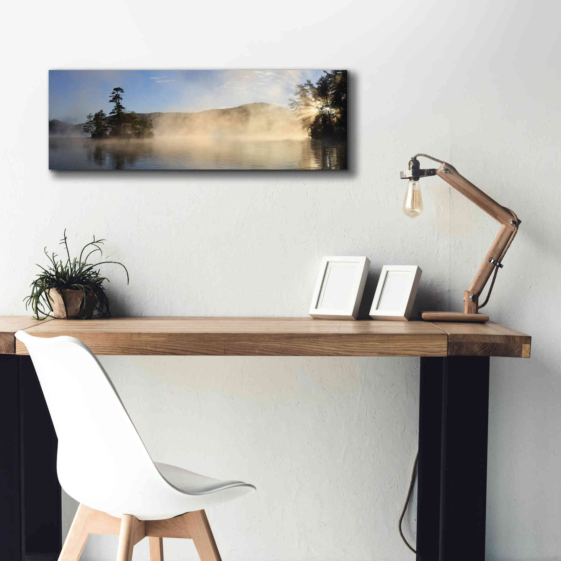 'Lake Luzerne Sunrise' by Lori Deiter, Canvas Wall Art,36 x 12