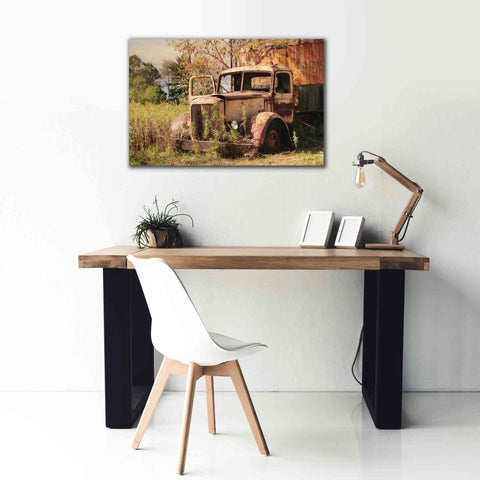 Image of 'Old Yellow Truck' by Lori Deiter, Canvas Wall Art,40 x 26