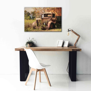 'Old Yellow Truck' by Lori Deiter, Canvas Wall Art,40 x 26