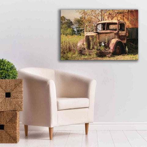 Image of 'Old Yellow Truck' by Lori Deiter, Canvas Wall Art,40 x 26