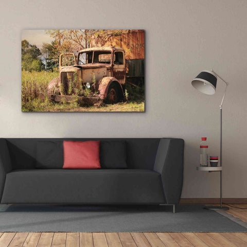 Image of 'Old Yellow Truck' by Lori Deiter, Canvas Wall Art,60 x 40