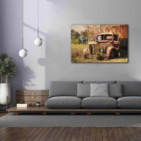 Image of 'Old Yellow Truck' by Lori Deiter, Canvas Wall Art,60 x 40