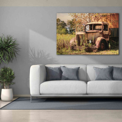 Image of 'Old Yellow Truck' by Lori Deiter, Canvas Wall Art,60 x 40