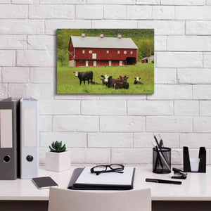 'Red Barn' by Lori Deiter, Canvas Wall Art,18 x 12