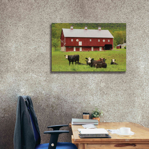 Image of 'Red Barn' by Lori Deiter, Canvas Wall Art,40 x 26