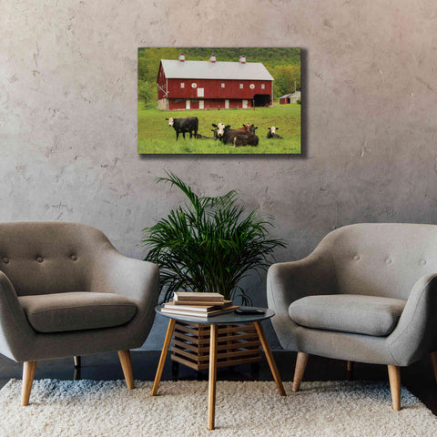 Image of 'Red Barn' by Lori Deiter, Canvas Wall Art,40 x 26