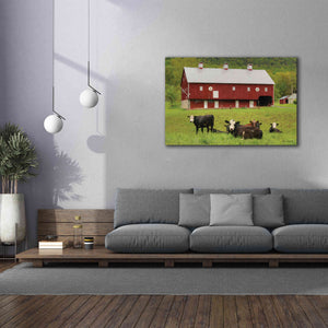 'Red Barn' by Lori Deiter, Canvas Wall Art,60 x 40