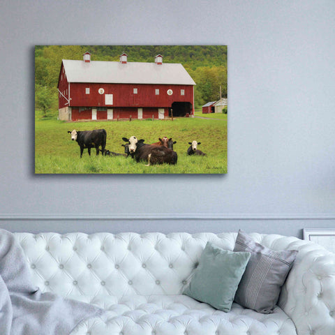 Image of 'Red Barn' by Lori Deiter, Canvas Wall Art,60 x 40