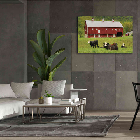 Image of 'Red Barn' by Lori Deiter, Canvas Wall Art,60 x 40
