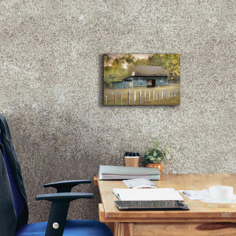 Image of 'Old Teal Shed' by Lori Deiter, Canvas Wall Art,18 x 12