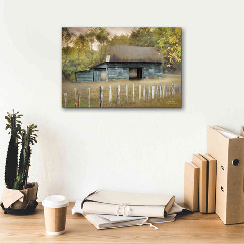 Image of 'Old Teal Shed' by Lori Deiter, Canvas Wall Art,18 x 12