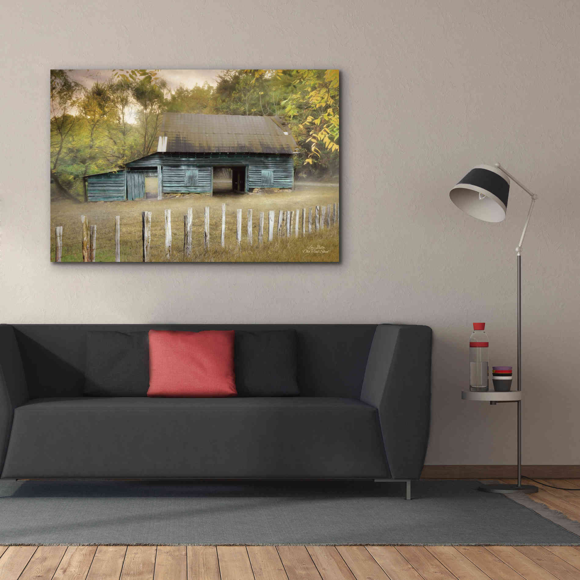 'Old Teal Shed' by Lori Deiter, Canvas Wall Art,60 x 40