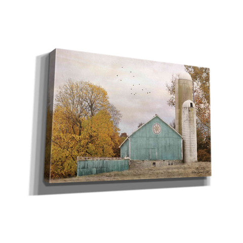 Image of 'Teal Barn and Silo' by Lori Deiter, Canvas Wall Art
