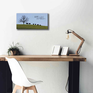'Home Is Where Your Herd Is' by Lori Deiter, Canvas Wall Art,24 x 12
