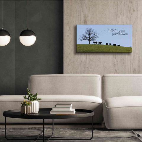 Image of 'Home Is Where Your Herd Is' by Lori Deiter, Canvas Wall Art,40 x 20