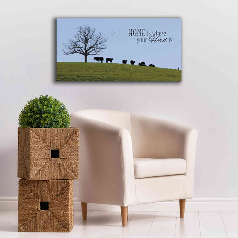 Image of 'Home Is Where Your Herd Is' by Lori Deiter, Canvas Wall Art,40 x 20