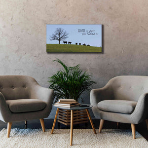 'Home Is Where Your Herd Is' by Lori Deiter, Canvas Wall Art,40 x 20