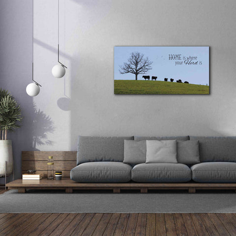 Image of 'Home Is Where Your Herd Is' by Lori Deiter, Canvas Wall Art,60 x 30
