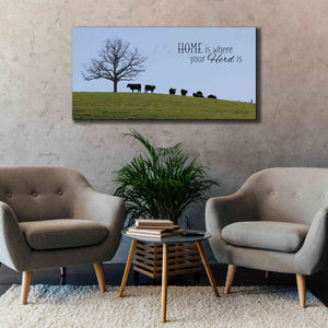 'Home Is Where Your Herd Is' by Lori Deiter, Canvas Wall Art,60 x 30