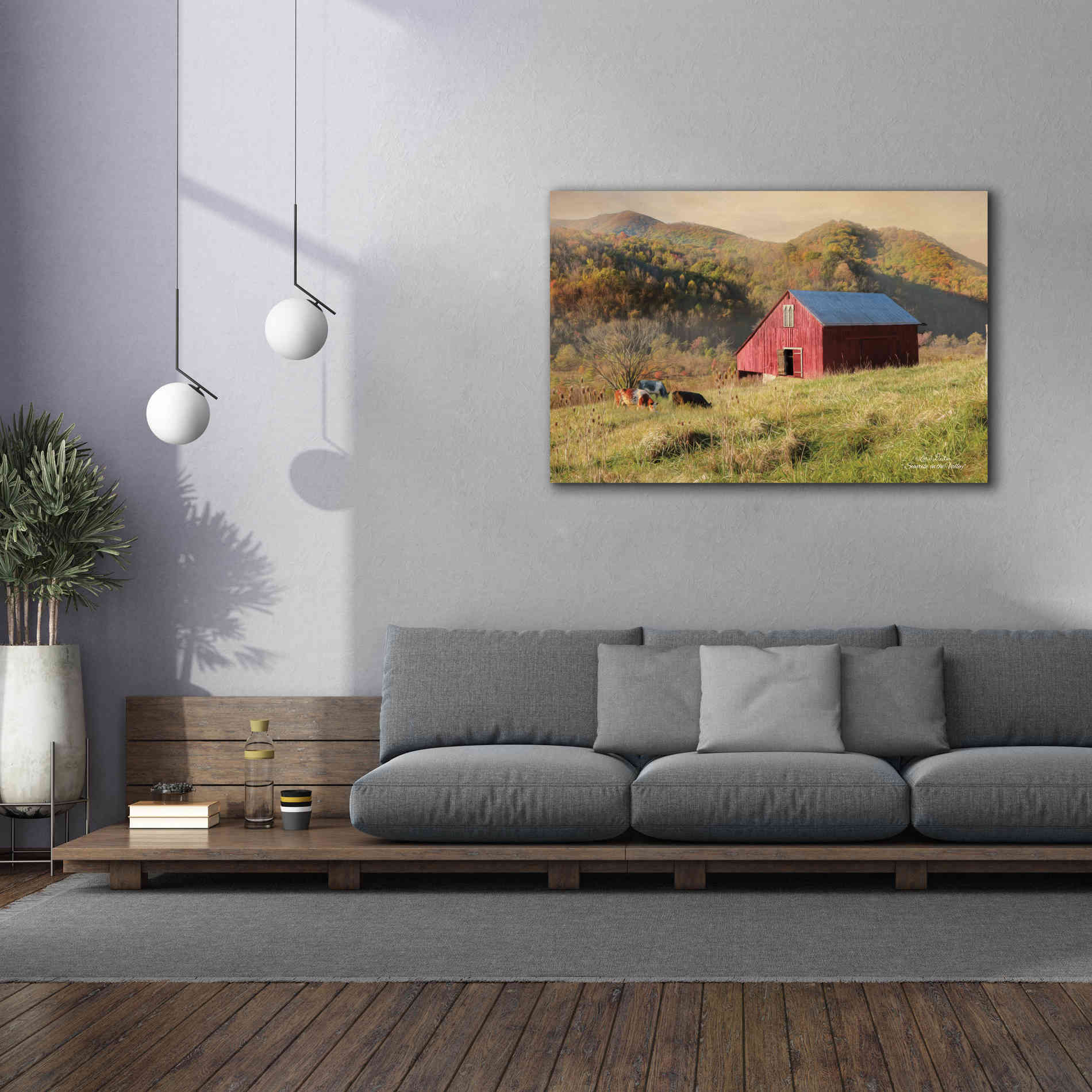 'Sunrise in the Valley' by Lori Deiter, Canvas Wall Art,60 x 40
