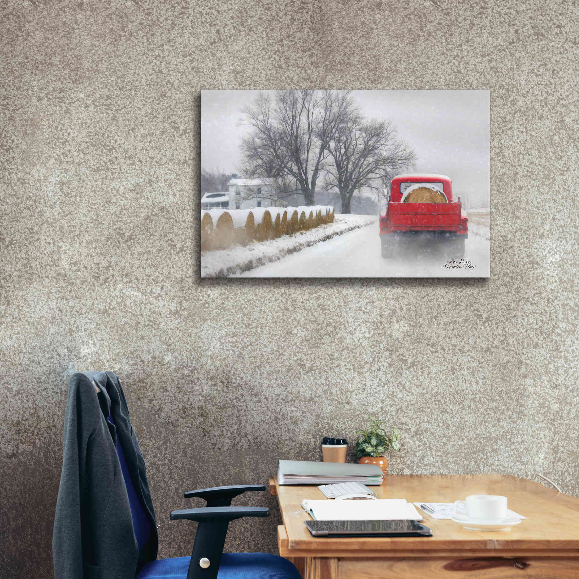 'Haulin' Hay' by Lori Deiter, Canvas Wall Art,40 x 26