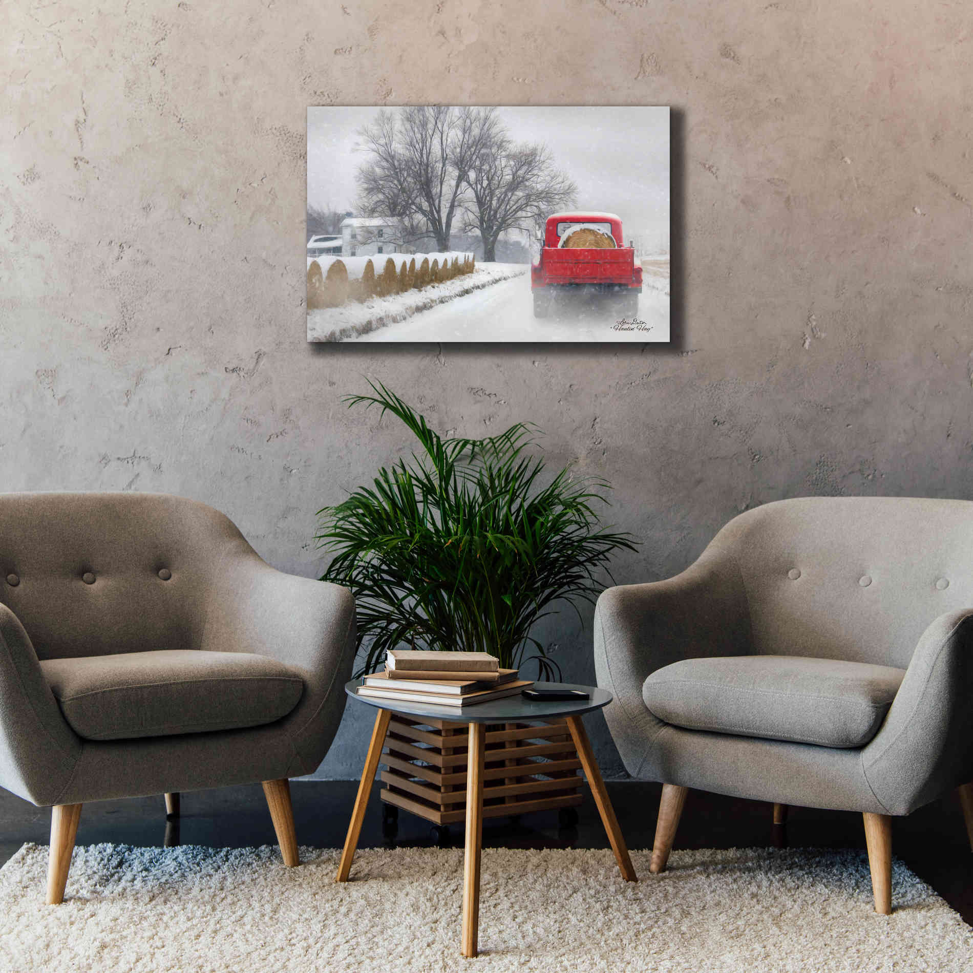 'Haulin' Hay' by Lori Deiter, Canvas Wall Art,40 x 26