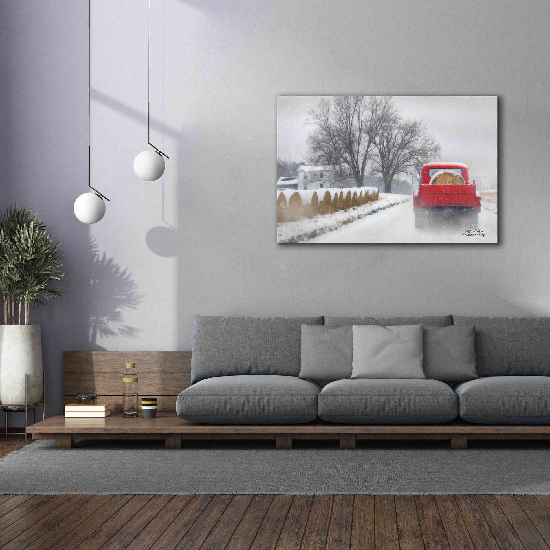 'Haulin' Hay' by Lori Deiter, Canvas Wall Art,60 x 40