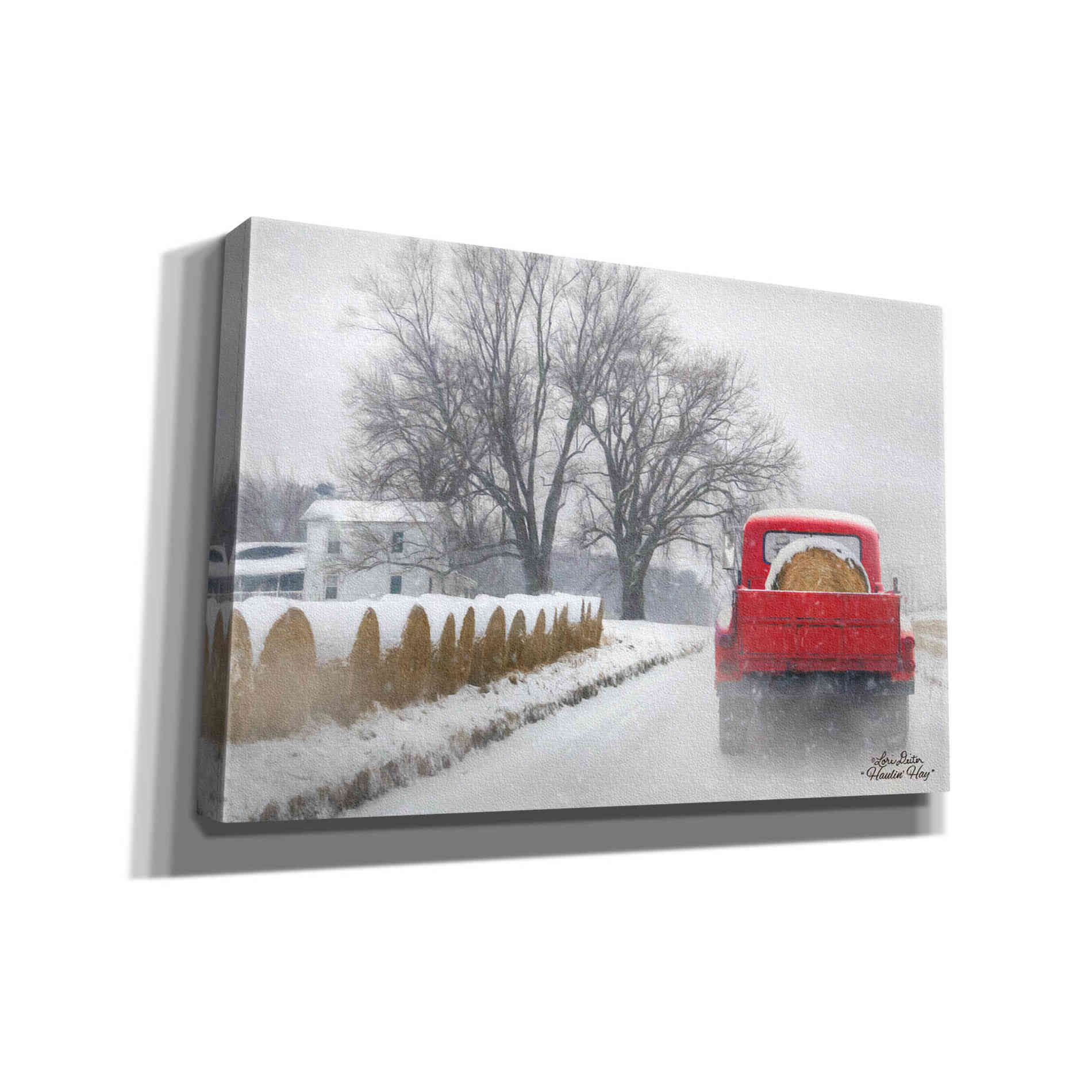 'Haulin' Hay' by Lori Deiter, Canvas Wall Art